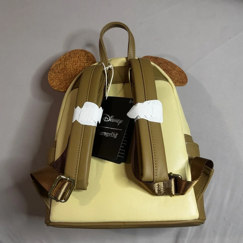 Loungefly Disney Mickey Mouse Beige Cork Pin Cosplay Mini Backpack NEW